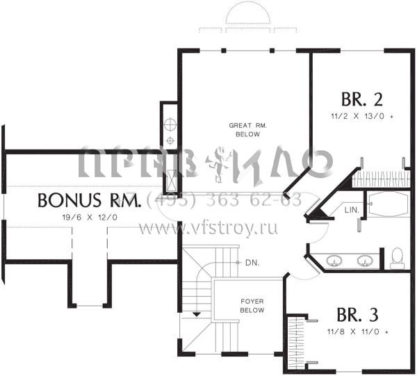 Проект двухэтажного дома с гаражом на две машины в стиле Ранчо S5-182 (2559-00244)