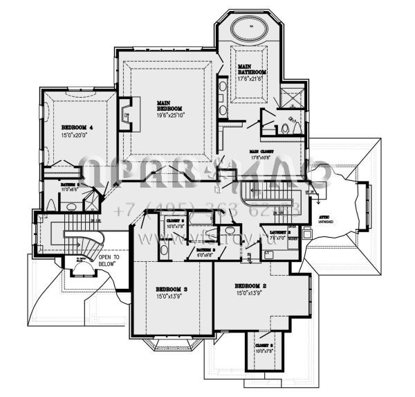 Проект двухэтажного дома с гаражом на три и более машин в английском стиле S5-510 (8080-00002)