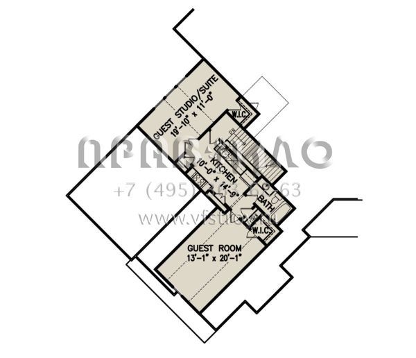 Проект одноэтажного дома с гаражом на три и более машин в американском стиле S5-596 (699-00309)