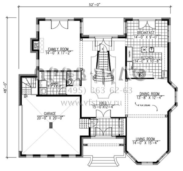 Проект двухэтажного дома с гаражом на две машины в английском стиле S5-318 (1785-00163)