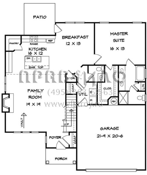 Проект двухэтажного дома с гаражом на две машины в американском стиле S5-200 (6082-00001)