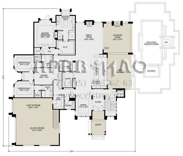 Проект двухэтажного дома с гаражом на две машины в современном стиле S5-501 (207-00101)