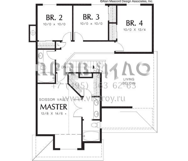 Проект одноэтажного дома с гаражом на две машины в стиле Ранчо S5-171 (2559-00236)