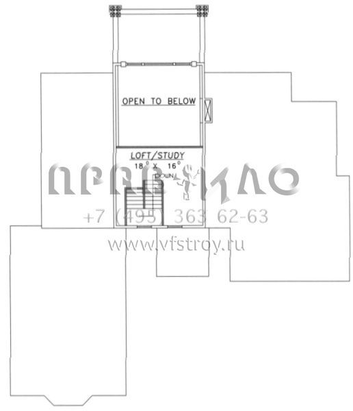 Проект двухэтажного дома с гаражом на две машины в американском стиле S5-228 (039-00355)
