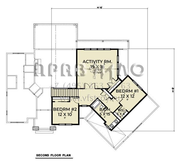 Проект двухэтажного дома с гаражом на две машины в современном стиле S5-263 (2464-00006)