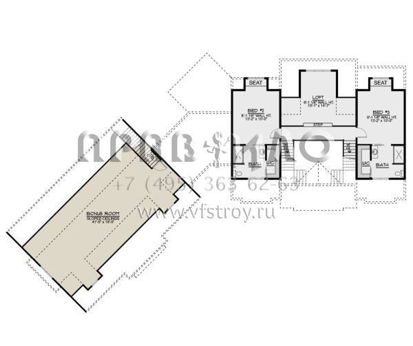 Проект двухэтажного дома с гаражом на три и более машин в современном стиле S5-299 (5032-00097)