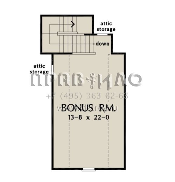 Проект одноэтажного дома с гаражом на две машины в стиле Ранчо S5-161 (2865-00161)