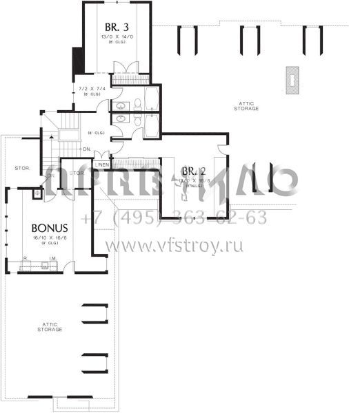 Проект двухэтажного дома с гаражом на три и более машин в английском стиле S5-326 (2559-00519)