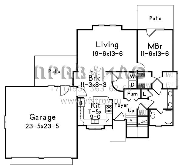 Проект двухэтажного дома с гаражом на две машины в современном стиле S5-160 (5633-00354)