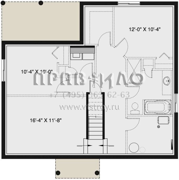 Проект одноэтажного дома без гаража в стиле Ранчо S5-95 (034-01145)