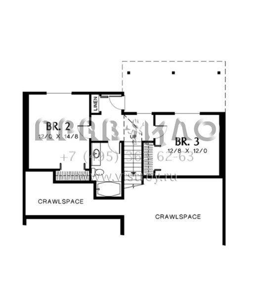 Проект одноэтажного дома с гаражом на две машины в американском стиле S5-162 (2559-00069)