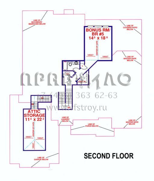 Проект двухэтажного дома с гаражом на три и более машин в прибрежном стиле S5-322 (4766-00114)