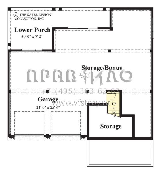 Проект трехэтажного дома с гаражом на две машины в прибрежном стиле S5-221 (8436-00032)
