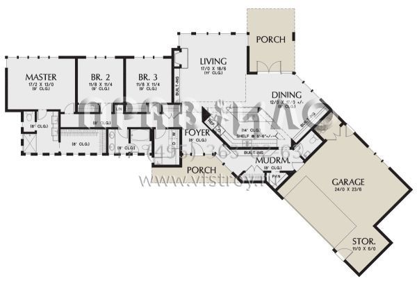 Проект одноэтажного дома с гаражом на две машины в современном стиле S5-197 (2559-00852)