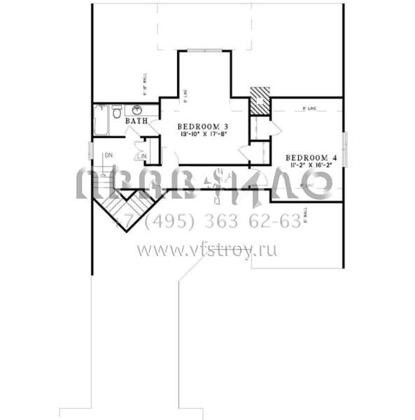 Проект двухэтажного дома с гаражом на две машины в стиле Ранчо S5-229 (110-00033)