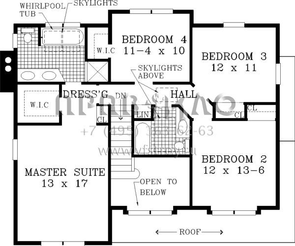 Проект двухэтажного дома с гаражом на две машины в стиле Ранчо S5-199 (033-00010)