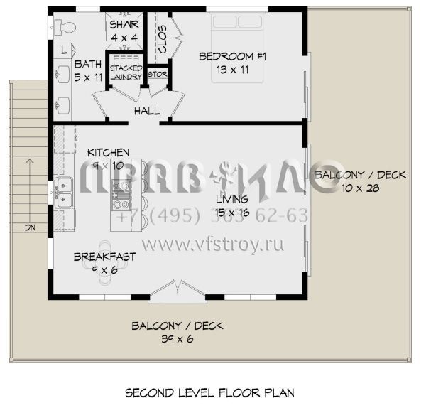 Проект двухэтажного дома с гаражом на две машины в прибрежном стиле S5-66 (940-00833)