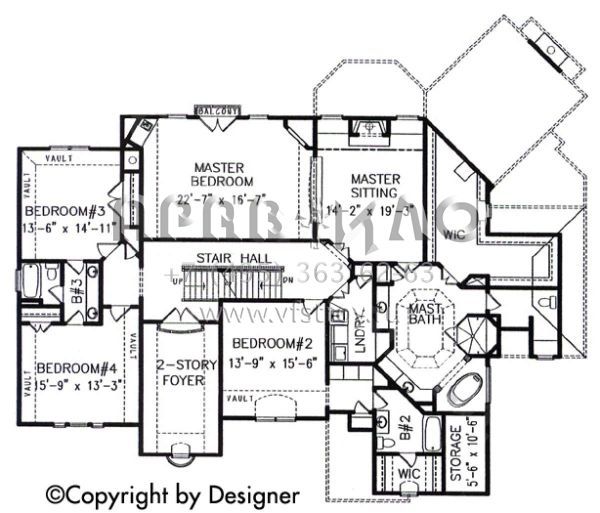 Проект двухэтажного особняка с гаражом на три машины в замковом стиле S5-483 (699-00080)
