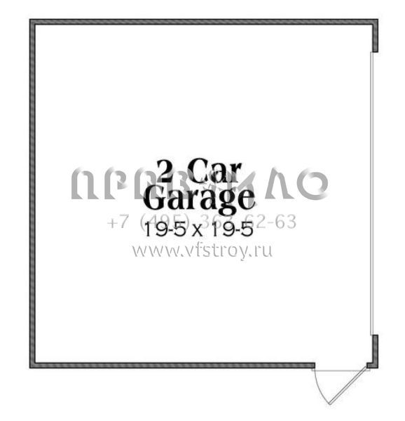 Проект двухэтажного дома с гаражом на две машины в американском стиле S5-280 (009-00271)