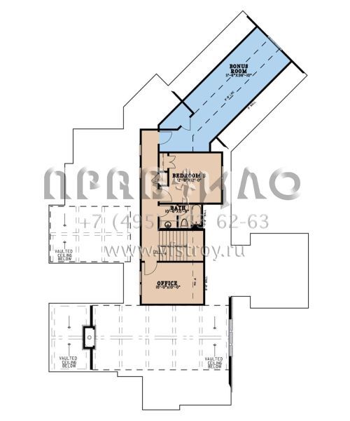 Проект большого дома с гаражом на две машины и навесом в английском стиле S5-258 (8318-00207)