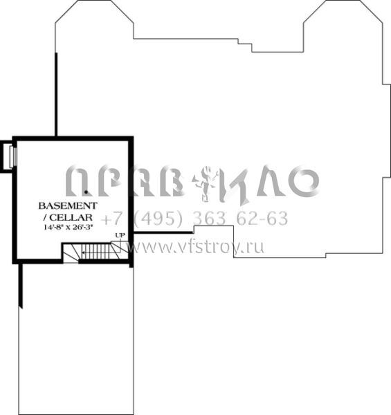 Проект двухэтажного дома с гаражом на три и более машин в стиле Ранчо S5-346 (3323-00374)