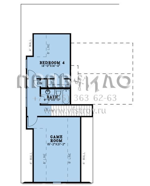 Проект одноэтажного дома с гаражом на две машины в стиле Ранчо S5-188 (8318-00271)