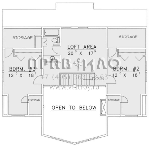 Проект двухэтажного дома без гаража в стиле Шале S5-212 (039-00352)