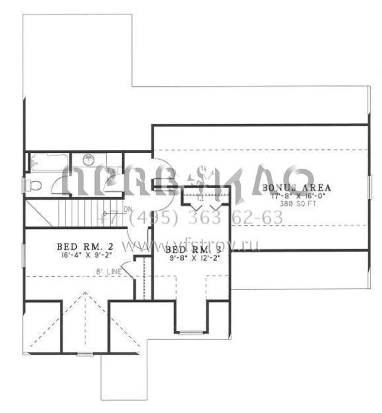 Проект двухэтажного дома с гаражом на две машины в стиле Ранчо S5-156 (110-00199)