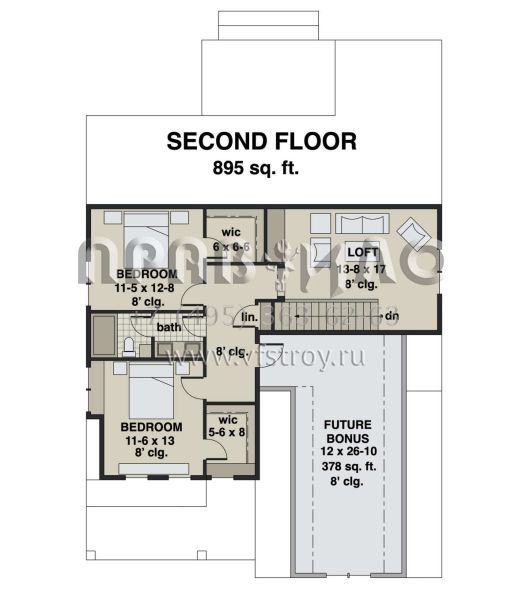 Проект двухэтажного дома с гаражом на две машины в современном стиле S5-228 (098-00336)