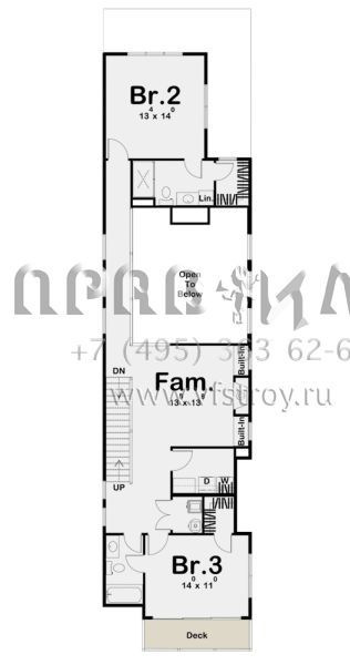 Проект трехэтажного дома с гаражом на две машины в прибрежном стиле S5-298 (963-00454)