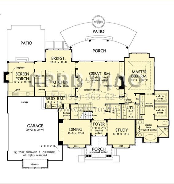 Проект двухэтажного дома с гаражом на две машины в английском стиле S5-325 (2865-00293)
