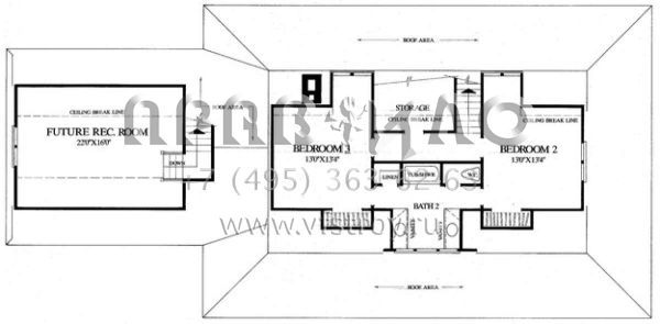 Проект двухэтажного дома с гаражом на две машины в стиле Ранчо S5-211 (7922-00154)