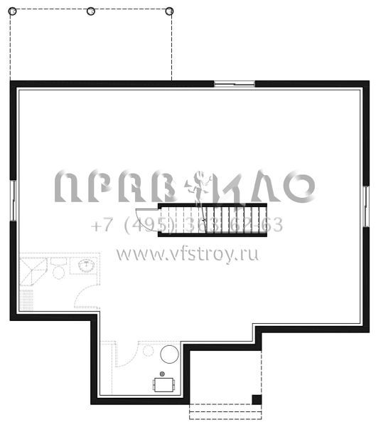 Проект одноэтажного дома без гаража в современном стиле S5-113 (034-01225)
