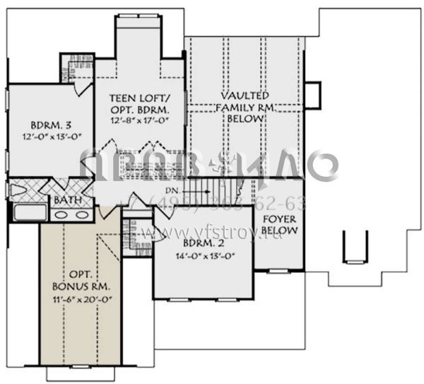 Проект двухэтажного дома с гаражом на две машины в стиле Ранчо S5-258 (8594-00054)