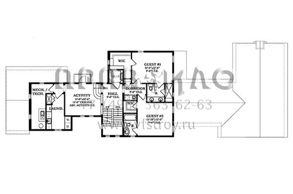 Проект трехэтажного дома с гаражом на две машины в английском стиле S5-452 (3978-00063)