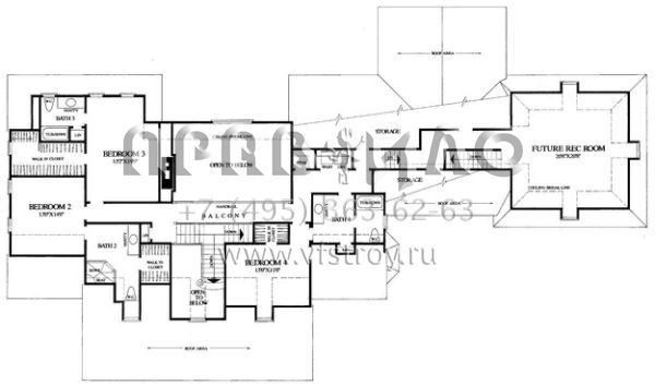 Проект двухэтажного дома с гаражом на две машины в стиле Ранчо S5-413 (7922-00175)