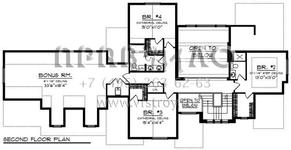 Проект двухэтажного дома с гаражом на три и более машин в американском стиле S5-315 (1020-00076)