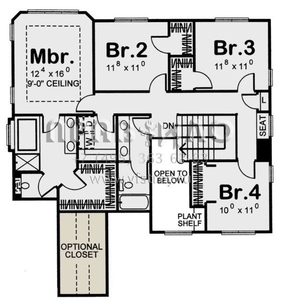 Проект двухэтажного дома с гаражом на две машины в стиле Ранчо S5-217 (963-00236)