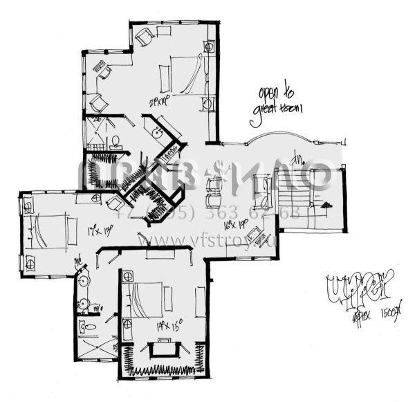 Проект двухэтажного дома с гаражом на три и более машин в современном стиле S5-689 (1907-00033)