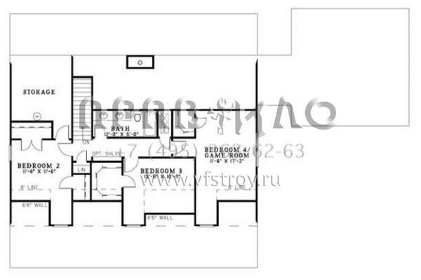 Проект двухэтажного дома с гаражом на две машины в стиле Ранчо S5-234 (110-00577)