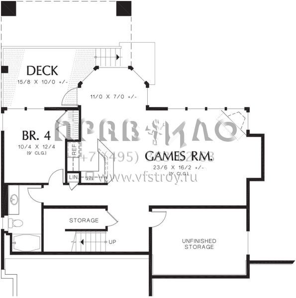 Проект двухэтажного дома с гаражом на три и более машин в английском стиле S5-359 (2559-00537)