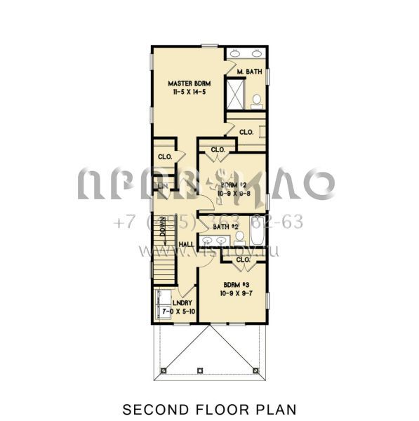 Проект двухэтажного дома без гаража в современном стиле S5-158 (4351-00053)