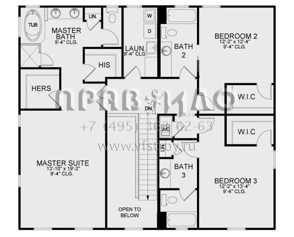 Проект двухэтажного дома с гаражом на две машины в стиле Особняк S5-237 (3978-00211)