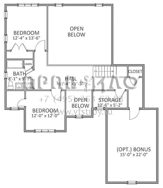 Проект двухэтажного дома с гаражом на две машины в стиле Ранчо S5-263 (6849-00027)