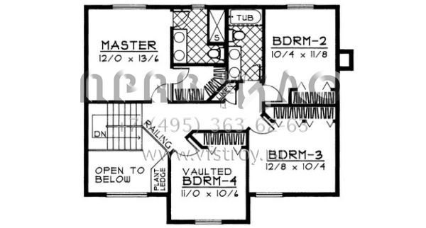 Проект двухэтажного дома с гаражом на две машины в стиле Ранчо S5-203 (692-00067)