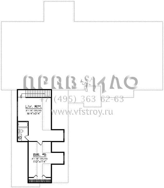 Проект двухэтажного дома с гаражом на три и более машин в американском стиле S5-267 (1020-00072)