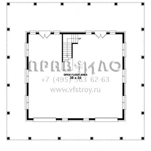 Проект двухэтажного дома с гаражом на две машины в прибрежном стиле S5-306 (053-00269)