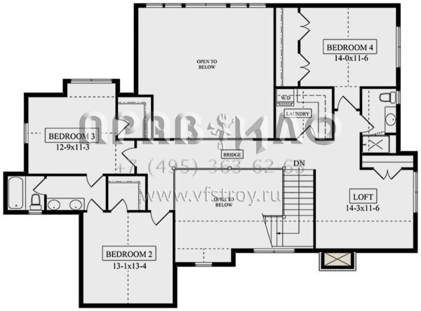 Проект двухэтажного дома с гаражом на три и более машин в современном стиле S5-362 (5631-00063)