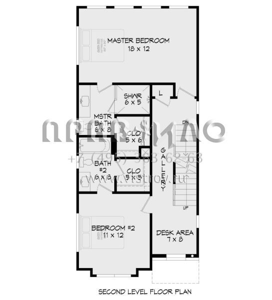 Проект трехэтажного дома без гаража в современном стиле S5-188 (940-00992)