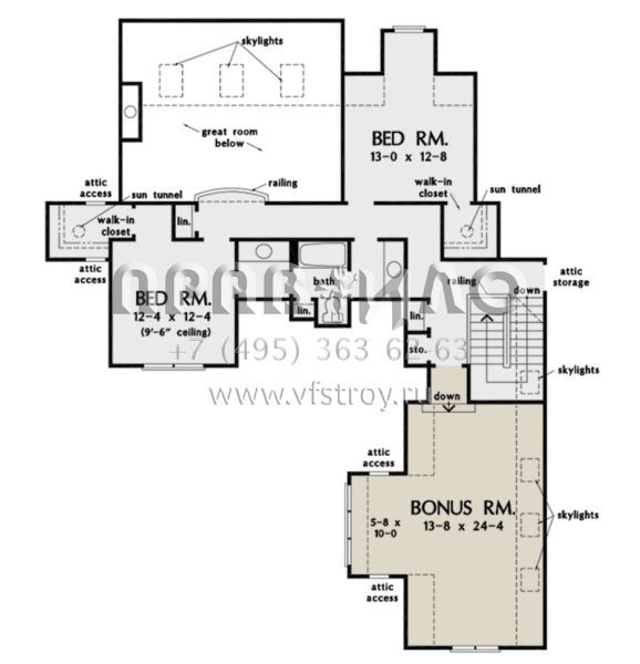Проект двухэтажного дома с гаражом на две машины в американском стиле S5-278 (2865-00145)
